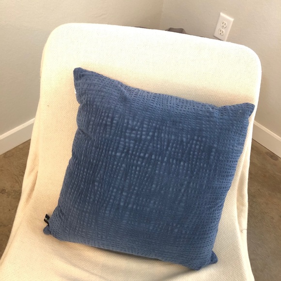 Rodeo Home Feather Throw Pillow, Navy Velvel - Picture 5 of 6